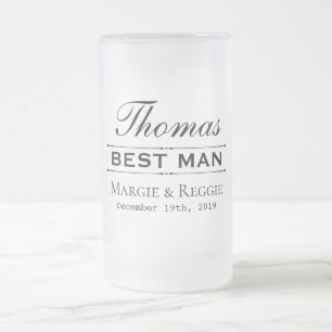 MEILLEUR TÉMOIN MUG GIVRÉ POUR LA FÊTE DE MARIAGE 
