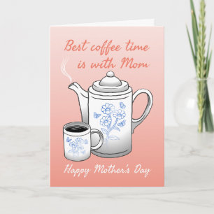 Meilleur temps de café avec la carte pliée Maman