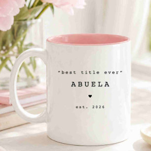 Meilleur titre jamais Abuela Mug personnalisé