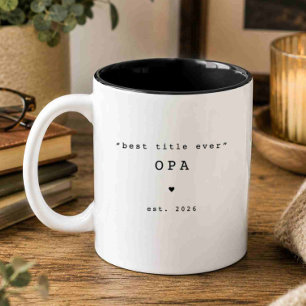 Meilleur titre jamais Opa Mug personnalisé