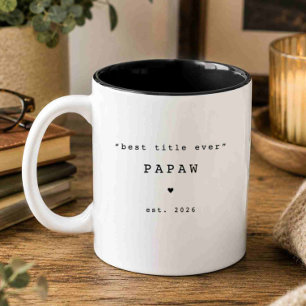 Meilleur titre jamais Papaw Mug personnalisé