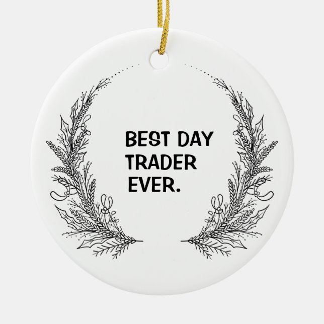 Meilleur trader du jour Ornement de Noël (Devant)