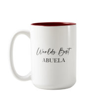 Meilleure Abuela du monde et Mug personnalisée la 