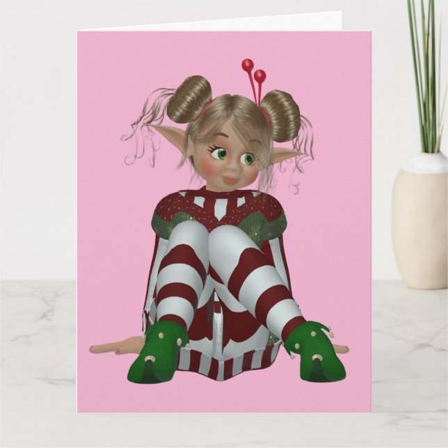 MEILLEURE AMIE CARTE DE FILLE ELF (Devant)