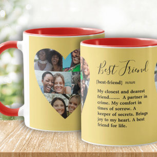 Meilleure Amie Citation Photo Collage Coeur Mug Co