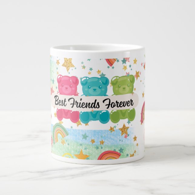 Meilleure amie tasse arc-en-ciel (Devant)