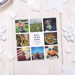 Meilleure Année Jamais Carte de vacances en coll