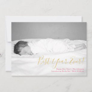 Meilleure année Jour de l'an Carte photo de vacanc