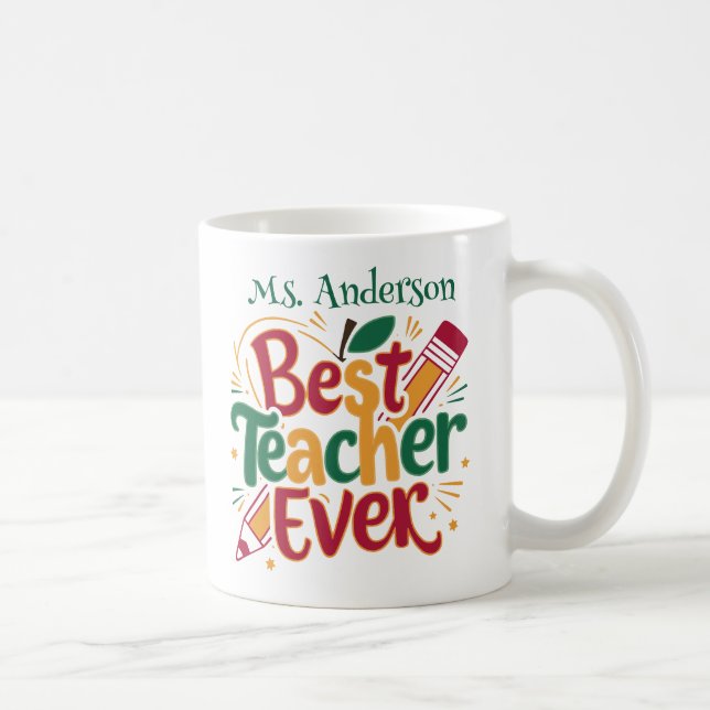 Meilleure appréciation de l'enseignant Mug cadeau (Droite)
