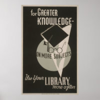 Meilleure bibliothèque de connaissances Poster WPA