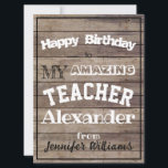 Meilleure carte d'anniversaire de l'enseignant per<br><div class="desc">Cette carte d'anniversaire d'enseignant est une carte que vous pouvez recréer pour vous-même. Laissez ou remplacez les mots sur la carte par le vôtre... </div>