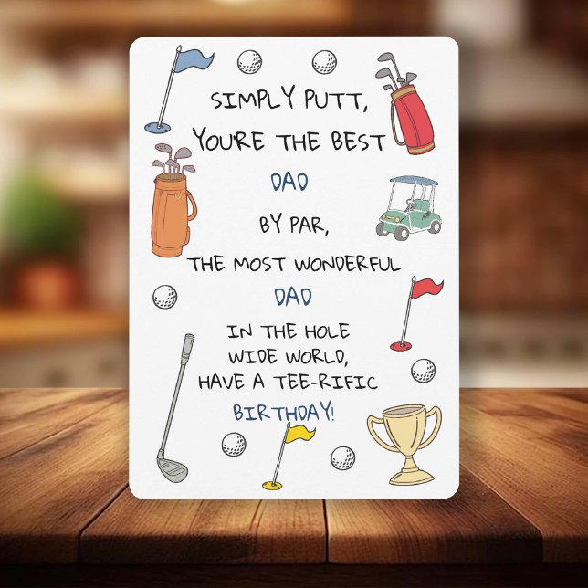 Meilleure carte d'anniversaire drôle de golf pour  (Best Golf Dad Funny Birthday Card
)