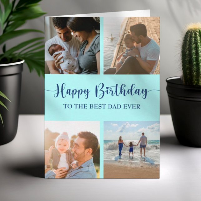 Meilleure carte d'anniversaire pour papa avec coll (Créateur téléchargé)