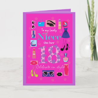 Meilleure carte de 18e anniversaire pour une nièce