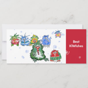 Meilleure carte de dessin de Noël KIWIshes Kiwi