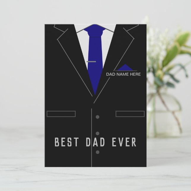 Meilleure carte de Fête des pères DAD Ever Nom per (Debout devant)