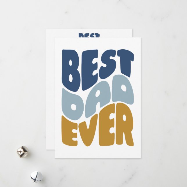 Meilleure carte de Fête des pères personnalisée po (Devant/Arrière en situation)