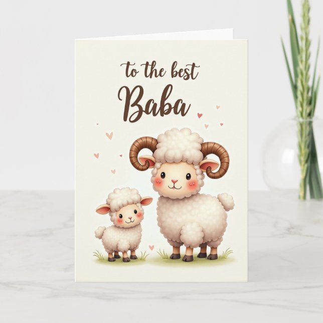 Meilleure carte de la famille de moutons Baba (Devant)