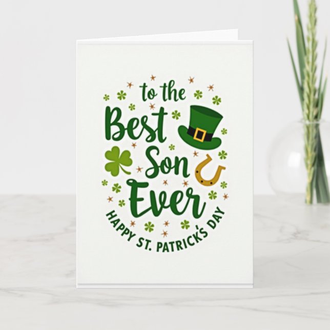 Meilleure Carte de la Saint-Patrick pour Fils (Devant)