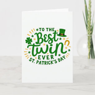Meilleure carte de la Saint-Patrick pour jumeaux