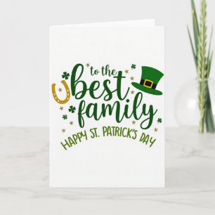 Meilleure carte de la Saint-Patrick pour la famill
