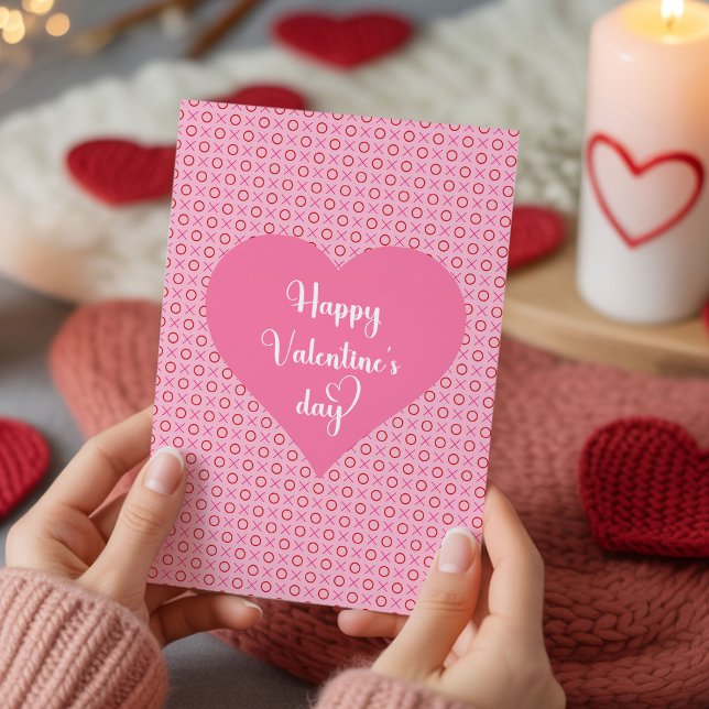 Meilleure carte de la Saint-Valentin Cœurs roses D (Best Valentine’s Card Pink Hearts Romantic Design)
