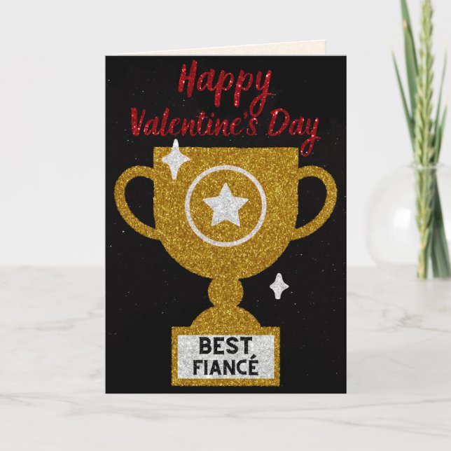 Meilleure Carte de la Saint-Valentin Pailletée Fia (Devant)