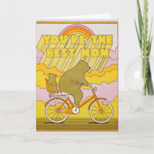 Meilleure carte de letterpress Oursons cyclistes m