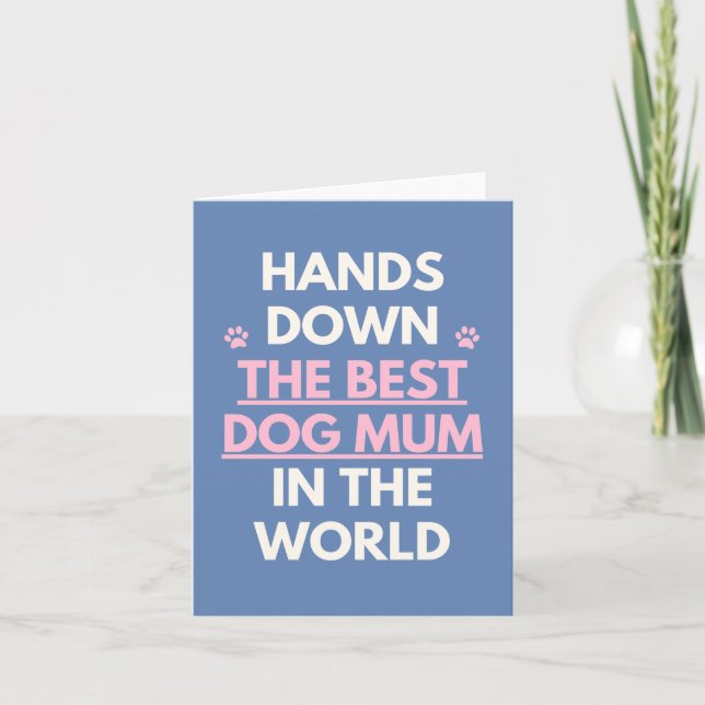 Meilleure carte de maman de chien (Devant)