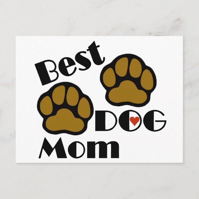 Meilleure carte de maman de chien et carte postale (Devant)