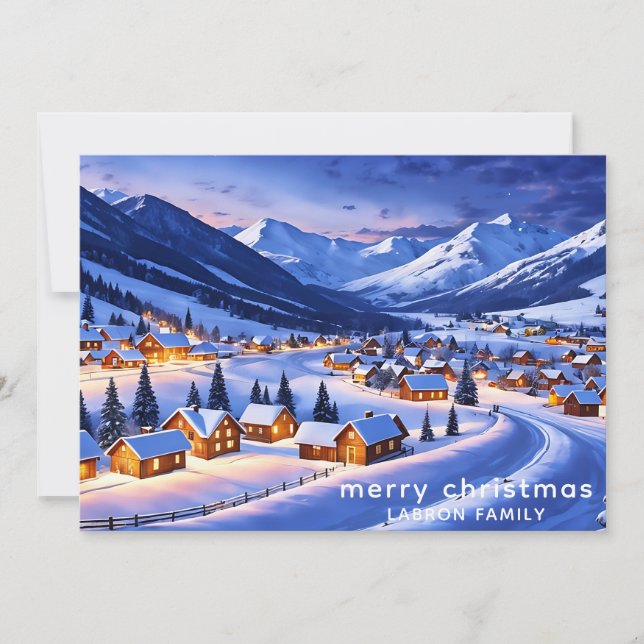 Meilleure Carte de Noël, Blanche-Neige Pays de Mer (Devant)