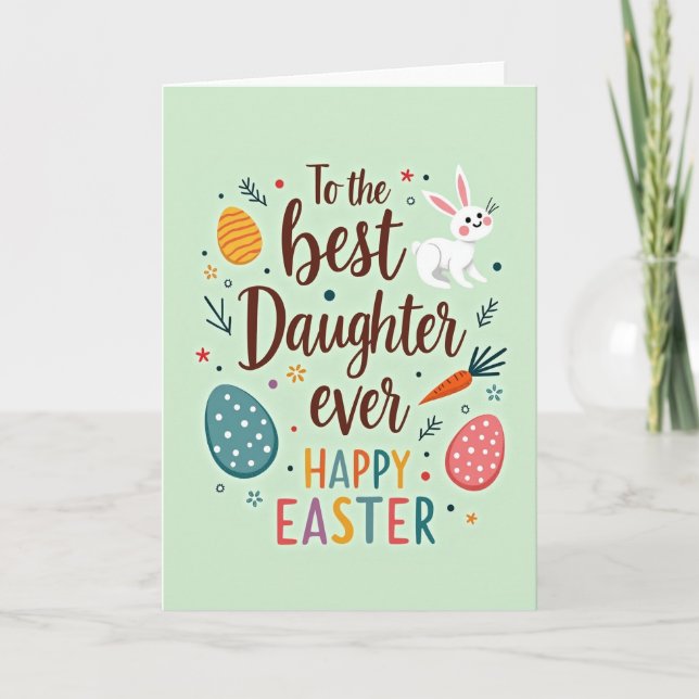 Meilleure Carte de Pâques pour Fille (Devant)