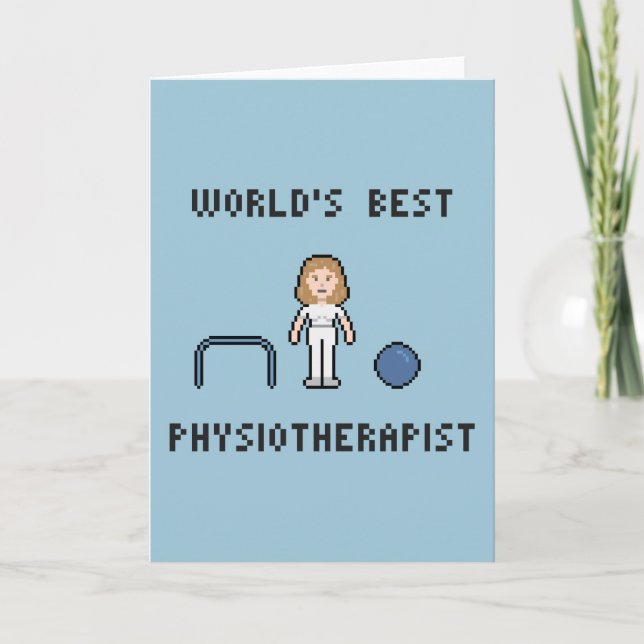 Meilleure carte de voeux physiothérapeute du monde (Devant)