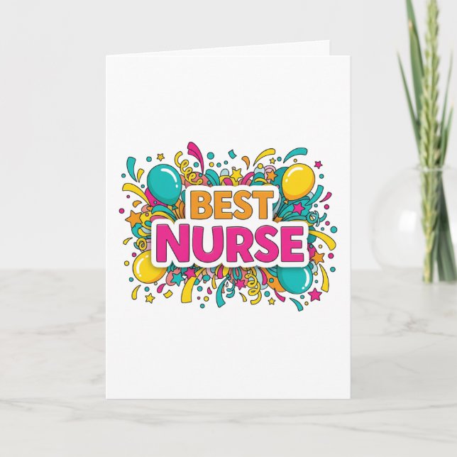 Meilleure carte de vœux pour infirmière (Devant)