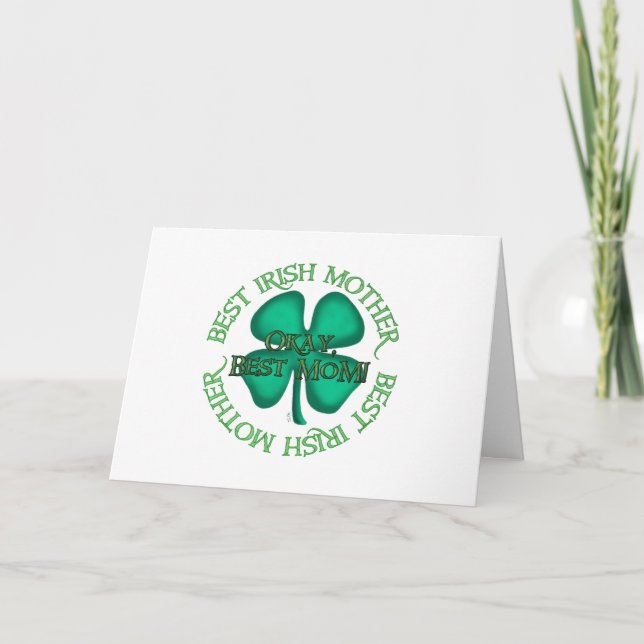 Meilleure carte de vœux pour mère irlandaise (hori (Devant)