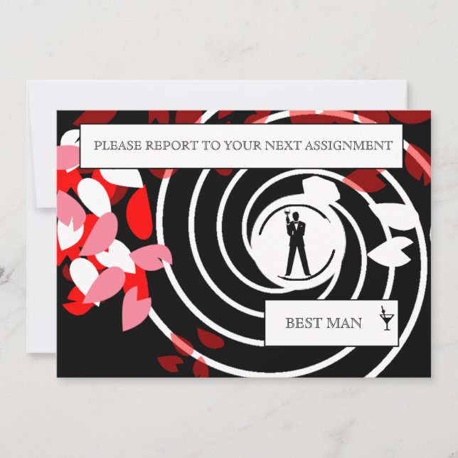 Meilleure carte d'Invitation homme ou Groomsman (Devant)