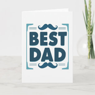 Meilleure Carte Papa Moustache Sarcelle
