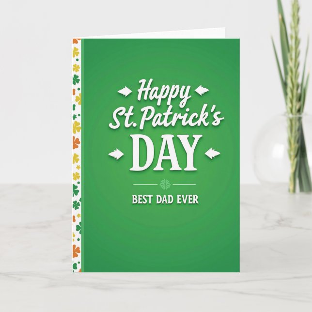 Meilleure Carte St Patrick pour Papa (Devant)