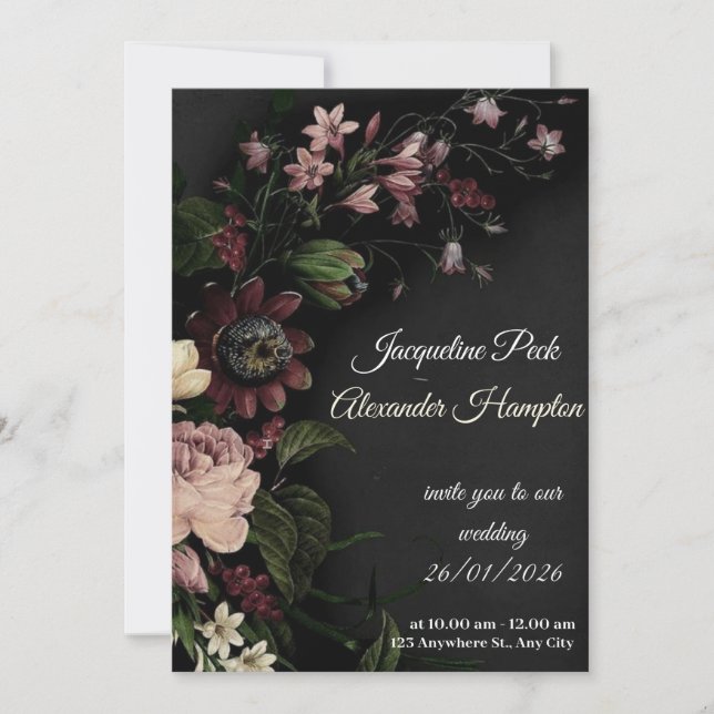 meilleure carte violette de mariage (Devant)