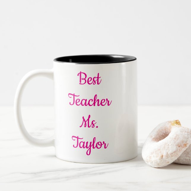 Meilleure enseignante de tous les temps Mug à café (Avec donut)