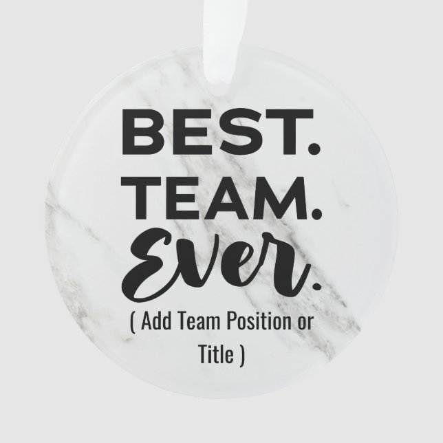 Meilleure équipe, nom personnalisé ou tâche (devant)