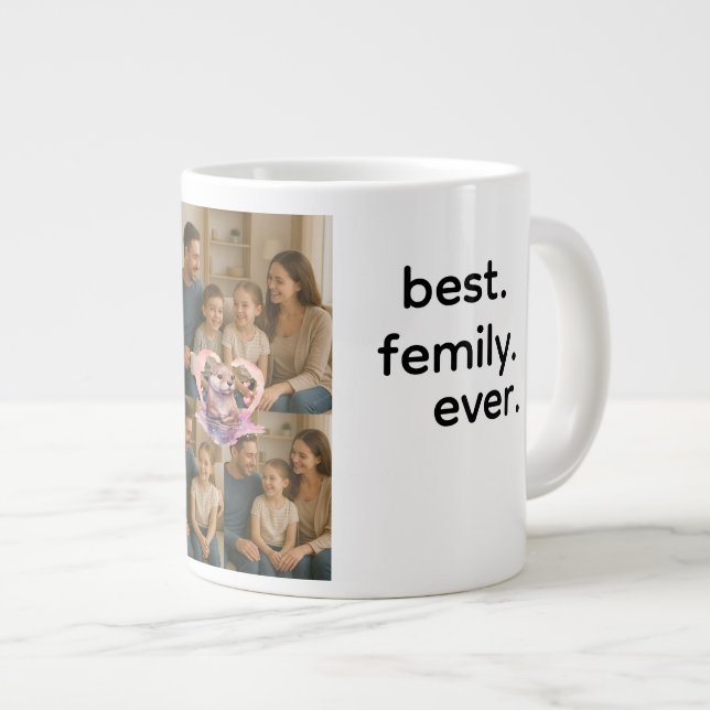 Meilleure famille Jamais Photo Mug de l'autre côté (Devant droit)