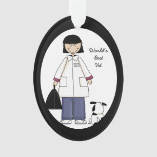 Meilleure femme ornement acrylique vétérinaire