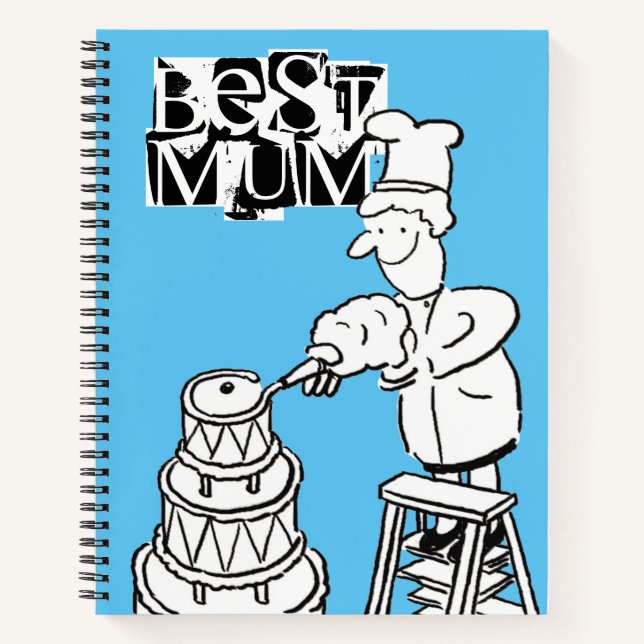 Meilleure femme pâtissière décorant Carnet gâteau  (Devant)
