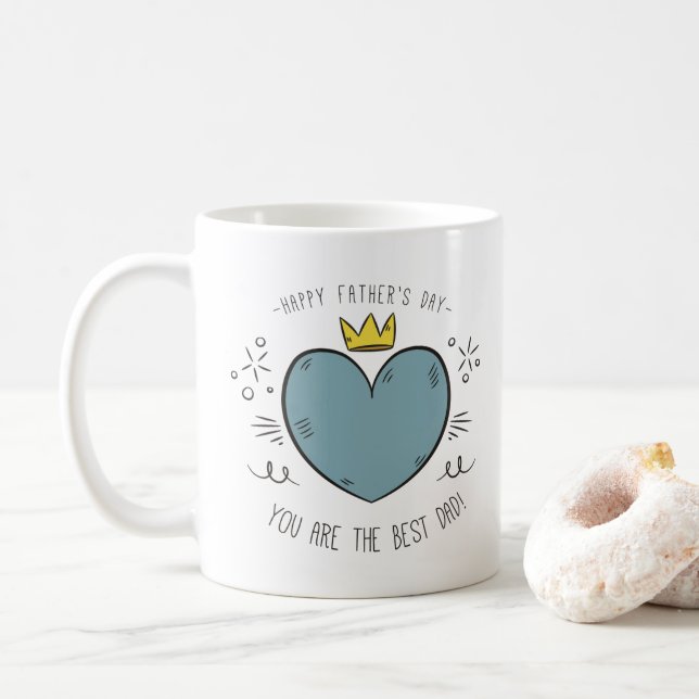 Meilleure Fête des pères papa heureux | Café Mug (Avec donut)