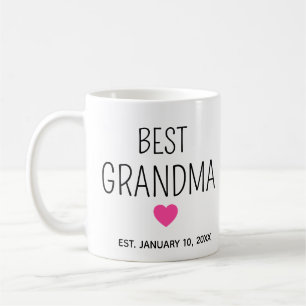 Meilleure grand-mère avec date établie Tasse à caf