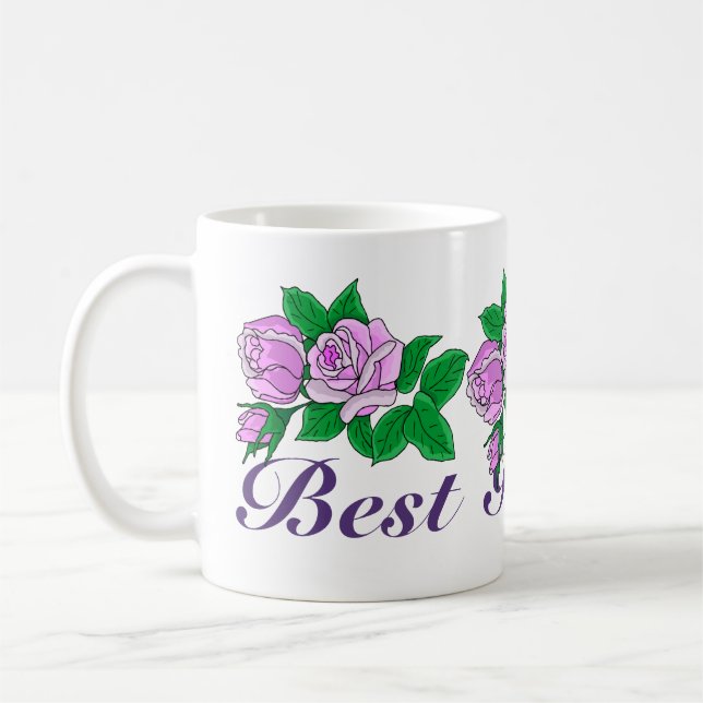 Meilleure grand-mère avec Mug Rose (Gauche)