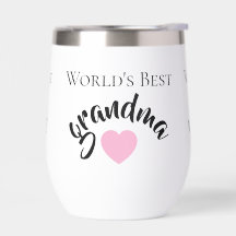 Meilleure Grand-mère du Monde Cœur Mignon Blanc Él