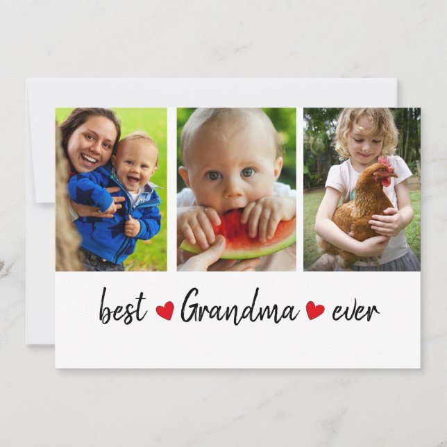 Meilleure grand-mère jamais 3 photo personnalisée (Devant)