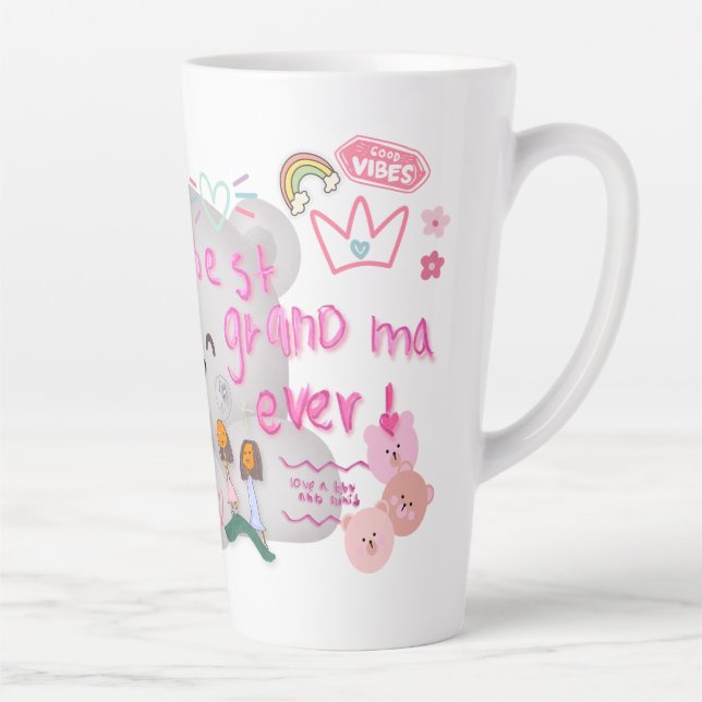 Meilleure grand-mère Jamais Latte Mug (Droite)